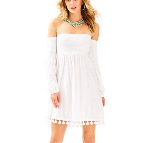 lilly pulitzer white off the shoulder dress Lilly Pulitzer | Dresses | White Off The Shoulder Lilly Pulitzer Dress